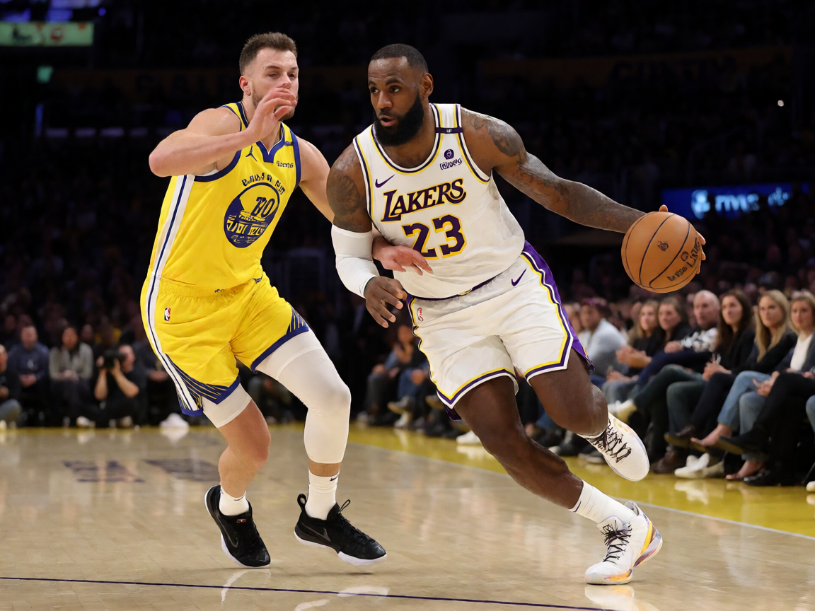 NBA比赛现场 球员在球场对抗